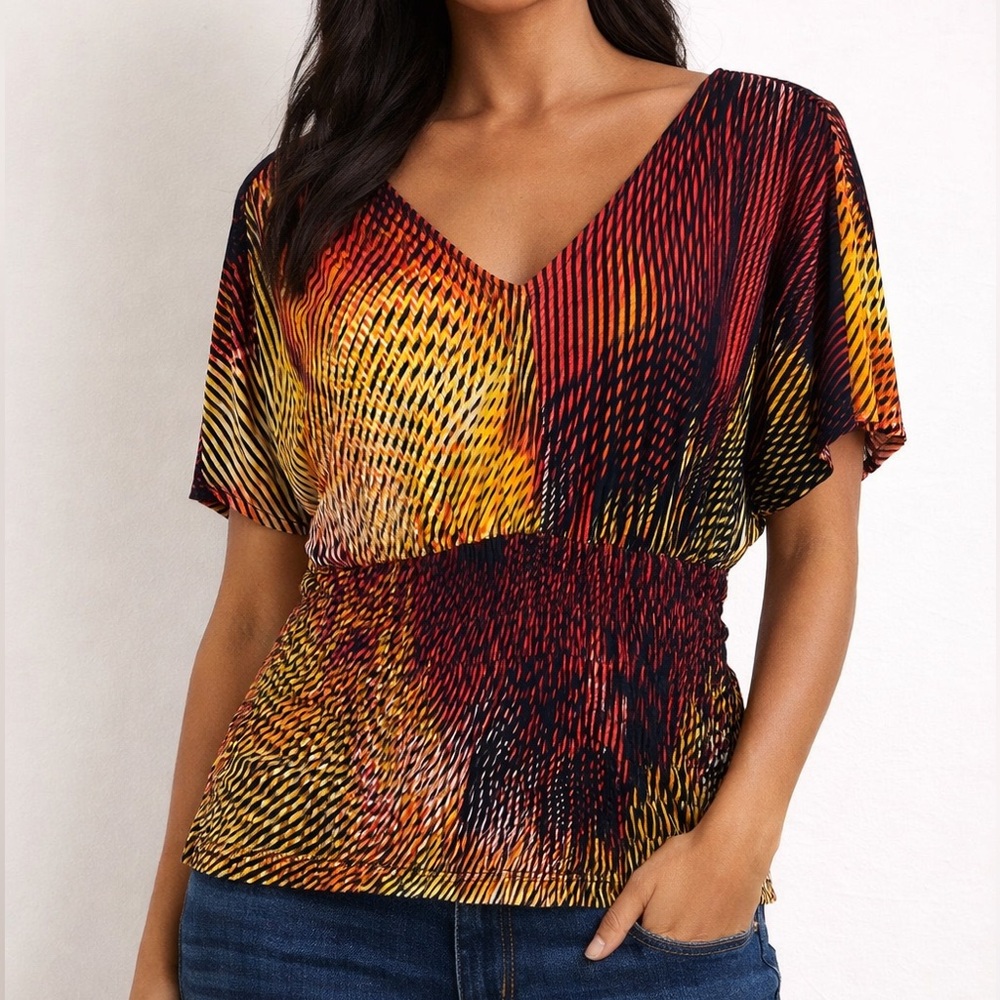 Worthington Smocked Elastic Blouse